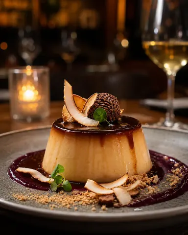 Brazilian flan food photography by CineGrow