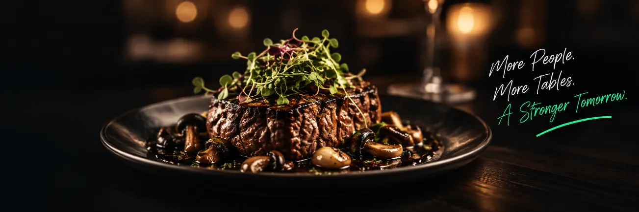 Restaurant dish supporting a CineGrow audience growth campaign