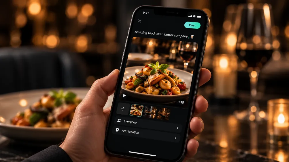Create & Post in a restaurant audience growth campaign